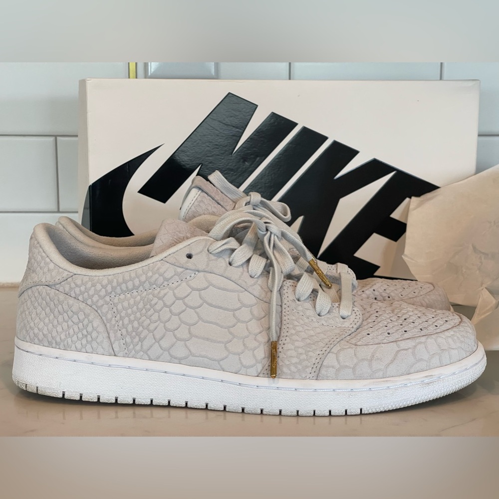 Promo sample Air Jordan 1 Retro Off White Low Snakeskin Size 11 Nike Rare 2017 - Picture 9 of 12